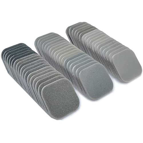 54 Pack Sanding Blocks, 9 Grits from 320 to 3500, Soft Touch Sanding Pads,2" x 2" Sanding Sponge Polishing Pads, for Craft Polishing Repairing,Wood Working,Furniture polishing,Metal derusting