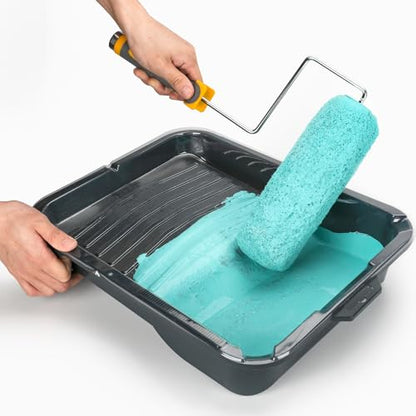 6pcs Paint Roller Covers 9 Inch x 3/4" Nap, High Capacity Lambswool Rollers