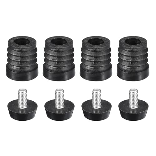 uxcell 4Pcs Inserts for with Leveling Feet,19mm/0.75" OD,M6-1.0mm Thread