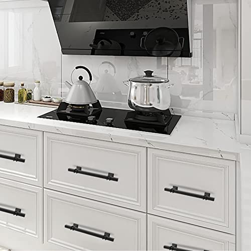 25 Pack 6-1/4 Inch Black Cabinet Handles Matte Black Cabinet Pulls - color: Black, size: 6-1/4 inch (160mm) Hole Center Pull