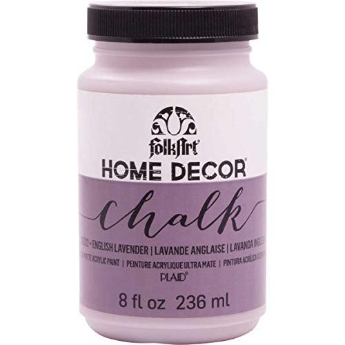 FolkArt 36022 Home Decor Chalk Furniture & Craft Paint in Assorted Colors, 8 ounce, English Lavender - color: English Lavender