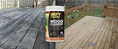 DEFY 2 LB Wood Deck Cleaner Powdered Concentrate - For Decks, Fences, Siding, & More - Covers Up to 1,000 Sq. Ft.