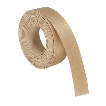 uxcell 1 Inch x 13ft Wood Veneer Edge Banding, Pre-Glued Flexible Beech Edging Strips, Iron on with Hot Melt Adhesive Wood Tape for Cabinet Repair and Furniture Restoration - size: 1 Inch x 13ft
