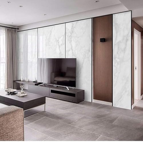 Marble Contact Paper for Countertops Faux Marble Wallpaper Peel and Stick - color: Gray/White, size: 15.7" x 118"