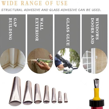 35PCS Sealant Finishing Tool Kit Multi Angle Scrapers Caulk Grout Remover With Nozzles For Bathroom Kitchen Window, Boxed - color: Boxed