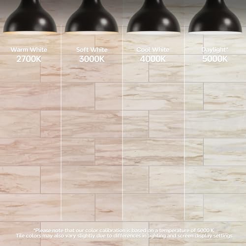 Vamos Tile Peel and Stick Backsplash, Glossy 40-Piece 3''x12'' Subway Tile - color: Eurasian Wood Grain with White Grout