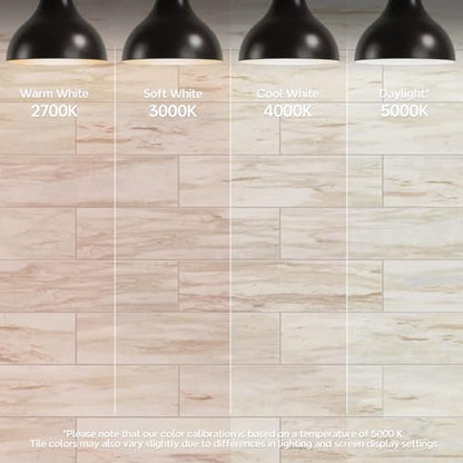 Vamos Tile Peel and Stick Backsplash, Glossy 40-Piece 3''x12'' Subway Tile - color: Eurasian Wood Grain with White Grout