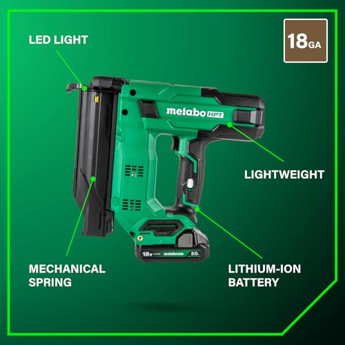 Metabo HPT 18V Compact Cordless Brad Nailer, 18 GA, Tool Only, NT1850DGQ4 - style: NT1850DGQ4 - Tool Only, No Battery
