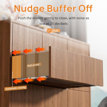 18” Undermount Drawer Slides Soft Close 100 lbs with Bracket 1 Pair - color: 1 Pair, size: 18 Inch