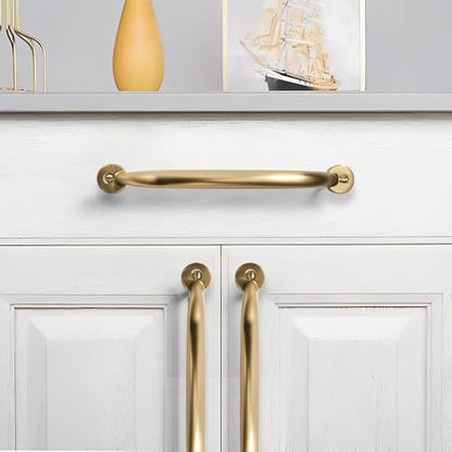 10 Pack 3-3/4 inch Hole Center Champagne Bronze Cabinet Pulls - Heavy Duty Solid Drawer Honey Bronze Hardware Handles Kitchen Vanity Bathroom Handles - color: Champagne Bronze, size: 3-3/4"(96mm) Hole Center