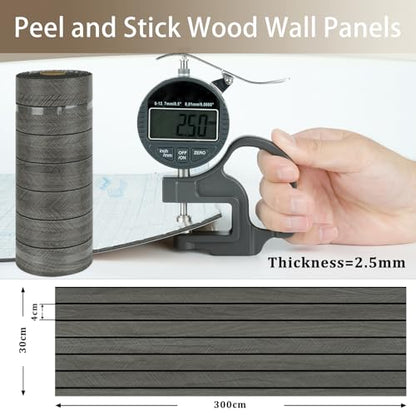 Black 3D Wall Panels Acoustic Wood Slat Wall Paneling for Walls - color: Black