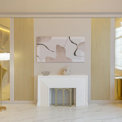 9.8 Ft Peel and Stick Wall Molding Trim, Flexible PVC Trim - color: Gold, size: 9.8 Ft