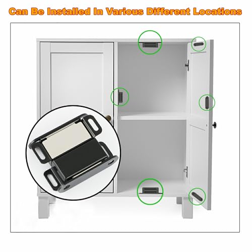 Alise Magnetic Cabinet Latch Cabinet Door Catch Clasps Black,4Pcs - color: Black, size: 1-Small Size