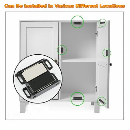 Alise Magnetic Cabinet Latch Cabinet Door Catch Clasps Black,4Pcs - color: Black, size: 1-Small Size