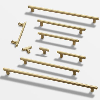 Lardmon 10 Pack Champagne Bronze Modern Cabinet Pulls 4.4 Inch(112mm) Total Length | 3 Inch(76mm) Hole Center Bar Pulls Kitchen Cabinet Handles Solid Drawer Pulls Heavy Duty Kitchen Hardware - color: Champagne Bronze, size: 3 Inch Hole Center, style: 10 P