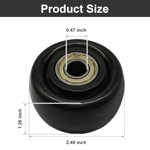 2.5 Inch Black Heavy Duty Caster Wheels, 4 Pack - style: Black-2.5Inch