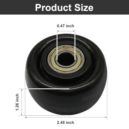 2.5 Inch Black Heavy Duty Caster Wheels, 4 Pack - style: Black-2.5Inch