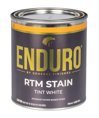 General Finishes Enduro RTM Water Based Wood Stain, 1 Quart, Tint White - color: Tint White, size: 1 Quart