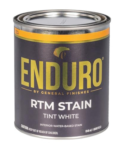General Finishes Enduro RTM Water Based Wood Stain, 1 Quart, Tint White - color: Tint White, size: 1 Quart
