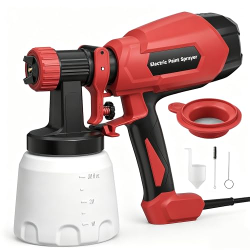Paint Sprayer, 4 Brass Nozzle Sizes, 3 Spray Patterns
