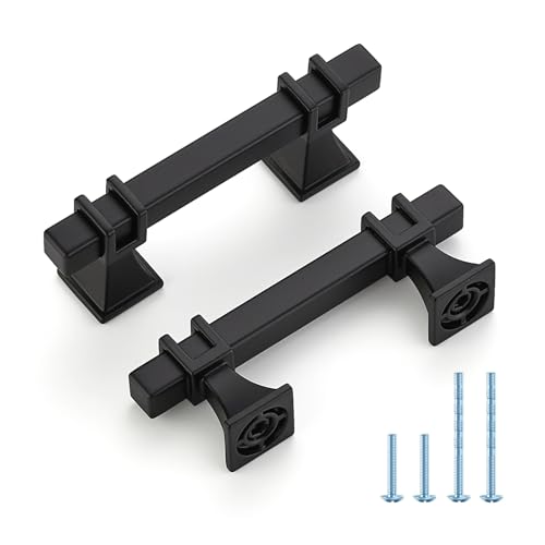 HOME EDIT Matte Black Pulls Cabinet Handles 2-1/2 Inch 10 Pack - color: Matt Black, size: 2-1/2 In Hole Center