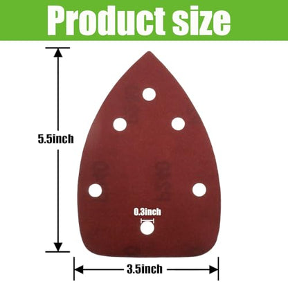 80pcs Mouse Sander Sandpaper Assortment 6 Holes, Mouse Sanding Pads