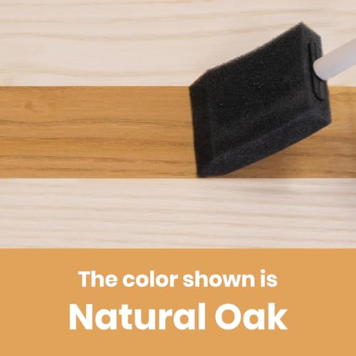 Furniture Clinic Wood Stain, Water-Based & Fast Drying, Natural Oak - color: Natural Oak, size: 500ml / 17 Fl Oz