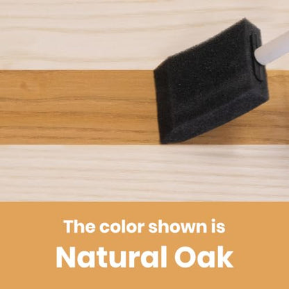 Furniture Clinic Wood Stain, Water-Based & Fast Drying, Natural Oak - color: Natural Oak, size: 500ml / 17 Fl Oz