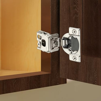 Satin Nickel Cabinet Hinges 1-1/2 Inch Overlay 20 Pack(10 Pairs) - size: 1-1/4 inch Overlay