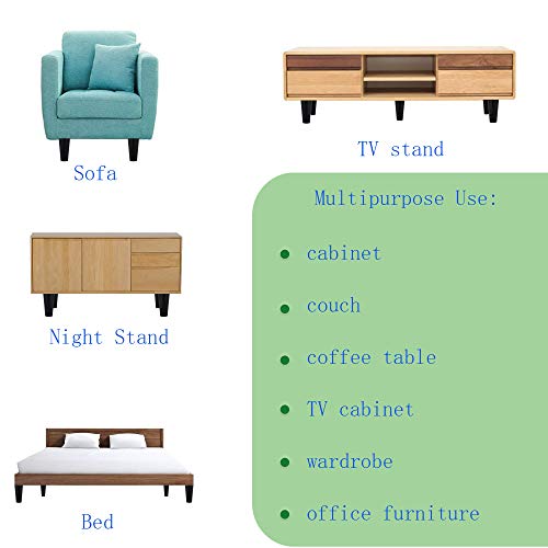 Greaton, 5” Square Plastic Legs, Great and Sturdy Replacement for Sofas, Chairs and Tables, Set of 9 - size: Plastic Set of 9