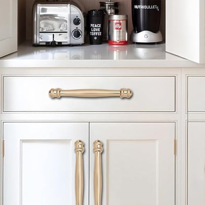 2 Pack 3-3/4 inch(96mm) Center to Center Champagne Bronze Cabinet Pulls Solid Cabinet Hardware Heavy-Duty Drawer Pulls Kitchen Handles for Cabinets Cupboard Handles - color: Champagne Bronze, size: 3-3/4 inch(96mm)Center to Center, style: 2 Pack