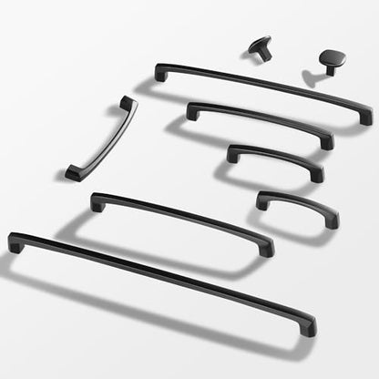 Lardmon 10 Pack 3 Inch(76mm) Hole Center Matte Black Modern Cabinet Pulls Solid Kitchen Cabinet Handles Hardware Bathroom Vanity Pulls Timeless Drawer Pulls Handles for Dresser - color: Matte Black, size: 3 Inch Hole Center, style: 10 Pack