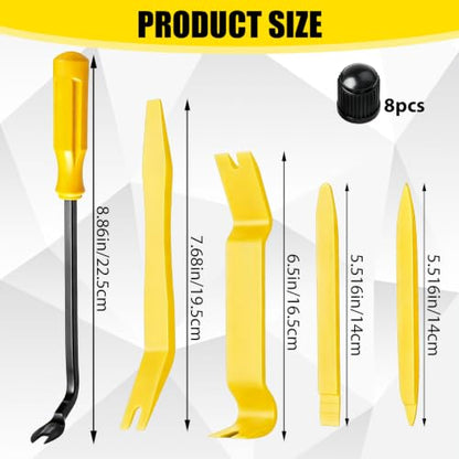 Auto Trim Removal Tool, Auto Clip Fastener Remover Pry Tool, 13PCS - color: Yellow