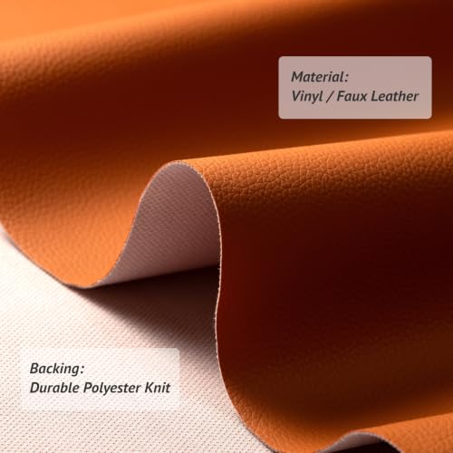 Faux Leather Fabric - Upholstery Fabric by the Yard - Waterproof Vinyl Fabric - PVC Leather Sheets for Upholstery, Sofa, Handbags, Boat, Car, Sewing & DIY Crafts - 36"x54", Brown - color: Brown, size: 1 Yard (54 x 36 inch)