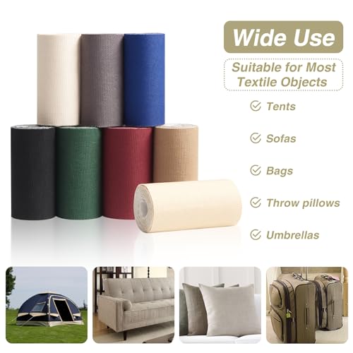 Gheeidau Canvas Repair Tape 4×70 Inch Waterproof Self-Adhesive Fabric Repair Patch for Repairing Boat Covers,Tents,Patio Umbrellas,Car Seats,Luggage,Sofas.(Khaki) - color: Khaki, size: 4"×70"