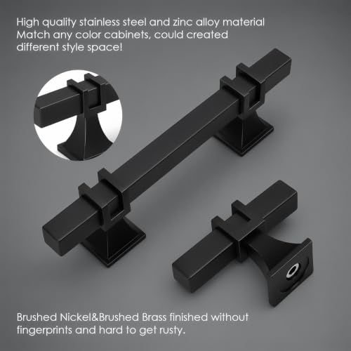Goldenwarm Black Cabinet Pulls 3 Inch Matte Black Cabinet Pulls 10 Pack - color: Black, size: 3 Inch Hole Centers