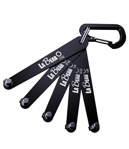 LABEAR 5-Piece SAE Low Profile Offset Allen Wrench Set, 1/8"-1/4" - size: SAE HEX