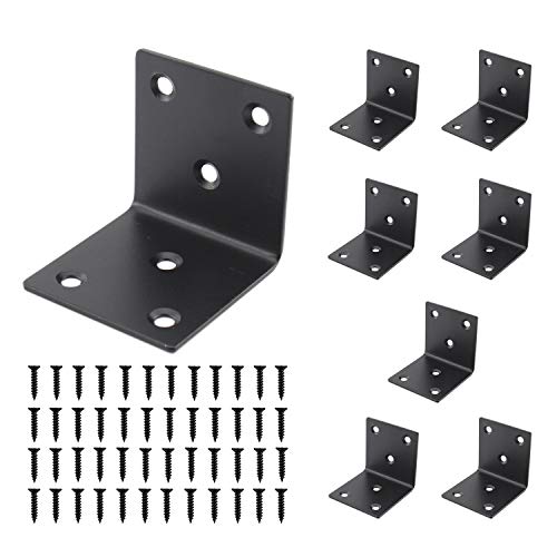 Heavy Duty Stainless Steel Corner Bracket,ULIFESTAR L Shaped Shelf Bracket 90 Degree Corner Brace Large Joint Right Angle L Bracket for Furniture Wood Cabinets Shelves (50x50x50mm) - size: 50*50*50mm