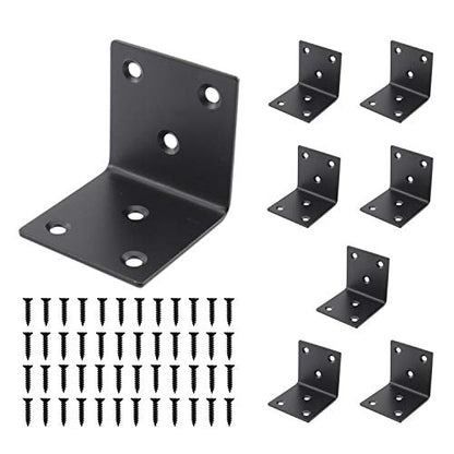 Heavy Duty Stainless Steel Corner Bracket,ULIFESTAR L Shaped Shelf Bracket 90 Degree Corner Brace Large Joint Right Angle L Bracket for Furniture Wood Cabinets Shelves (50x50x50mm) - size: 50*50*50mm