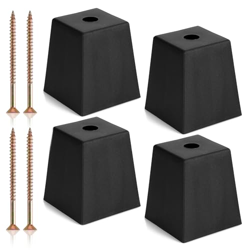OwnMy 4PCS 3 Inch Plastic Sofa Couch Legs Screw-in Plastic Furniture Legs - size: 3 Inch