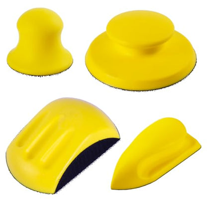 4Pcs Hook and Loop Sanding Block Included 1 Cleaning Brush 5 Inch Round and Mouse Sanding Block Meant for Wood Furniture Restoration Home Arts and Crafts - color: 4 Pcs Round & Mouse-shaped