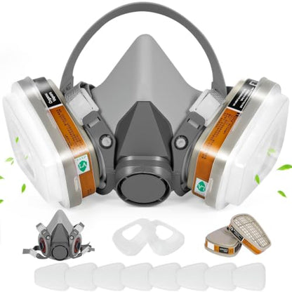 Reusable Paint Respirator Mask with Filters for Spraying Paint
