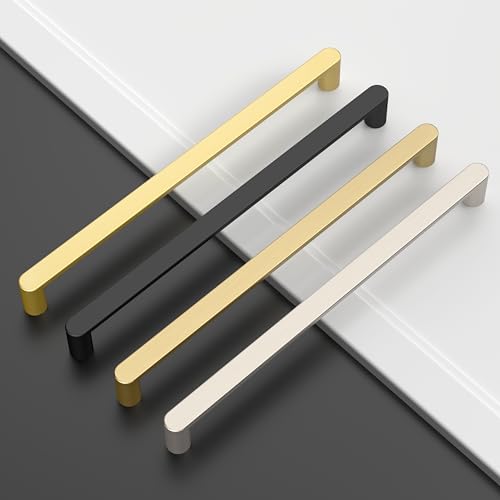 Amerdeco 10 Pack ZH0005MB Matte Black Cabinet Pulls 10" - color: Matte Black, size: 10" hole center