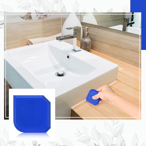 Outus 4 Pieces Silicone Caulking Tool Set Sealant Finishing Grout Scraper Caulking Removal Tool for Kitchen Bathroom Floor Sink Joint Sealant Sealing Home House Renovation, Reuse and Replace (Blue) - color: Blue