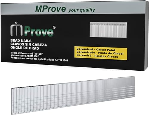 MProve Heavy Duty 18-Guage 5/8in (16mm) Electro-Galvanized Brad Nails [5,000 Nails] - size: 5/8in (16mm)