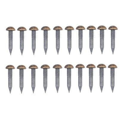 dophee 20Pcs Bronze Small Round Head Brass Upholstery Nails Tacks, 6mm - color: Antique Bronze, size: 6mm