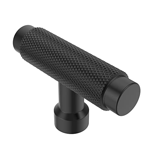 Alzassbg 2" Matte Black Knurled Cabinet Knobs 10 Pack, AL6017MB - color: Matt Black, size: 2.1" Diameter