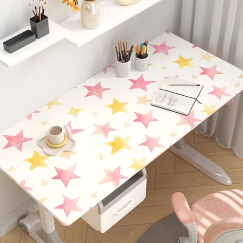 Fvlow Colorful Star Peel and Stick Wallpaper 17.4" x 118" - color: Pink/Gold, size: 17.4" x 118"