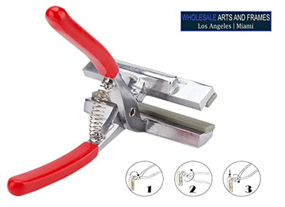Professional Canvas Stretching Pliers Wide Metal Alloy Artist Tool with Padded Spring Return Handles for Stretcher Bars and Framing Art
