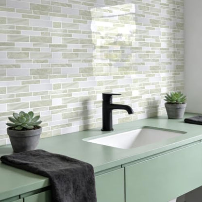 Vieshful Marble Peel and Stick Backsplash, 12 x 12 in, 20 Sheets - color: Warm Light Grey Marble, size: 20 Sheets